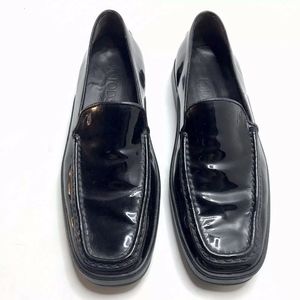 TOD'S Patent Leather Loafers Slip On Shoes Black